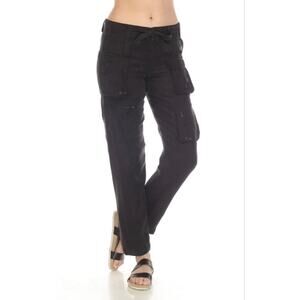 Johnny Was Pete & Greta Tyla Belted Cargo Pants, Dark Gray, Size 6
